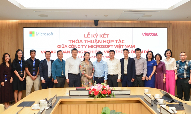 Viettel hợp tác cùng Microsoft nâng cao năng lực điện toán đám mây và trí tuệ nhân tạo tại Việt Nam