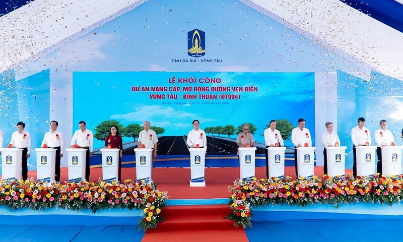 Khởi công Dự án nâng cấp đường ven biển Vũng Tàu – Bình Thuận
