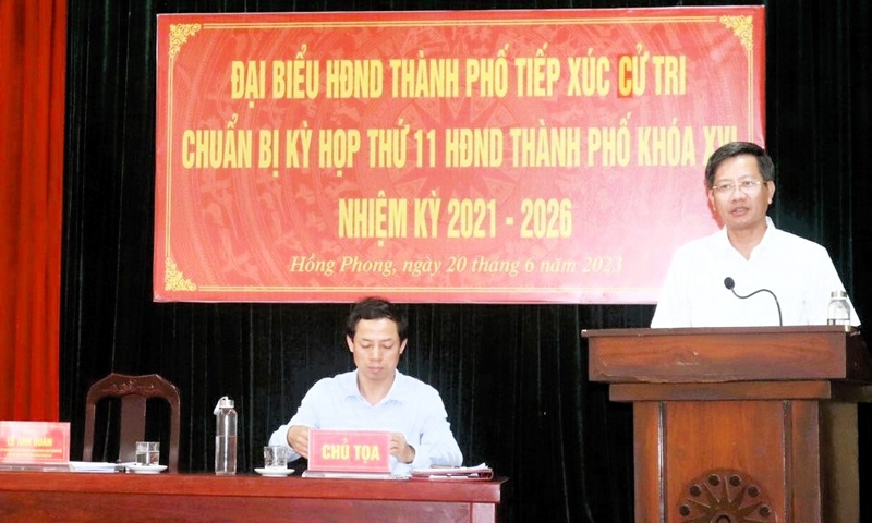 Hải Phòng: Phó Chủ tịch Thường trực UBND thành phố tiếp xúc cử tri tại huyện An Dương