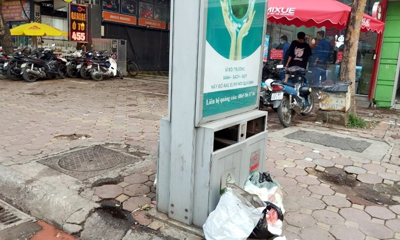 Mô hình thùng rác công nghệ ở Hà Nội chưa phát huy hiệu quả