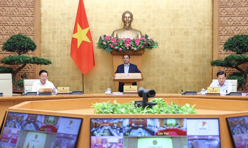 Thủ tướng Phạm Minh Chính chủ trì hội nghị trực tuyến toàn quốc Chính phủ với các địa phương