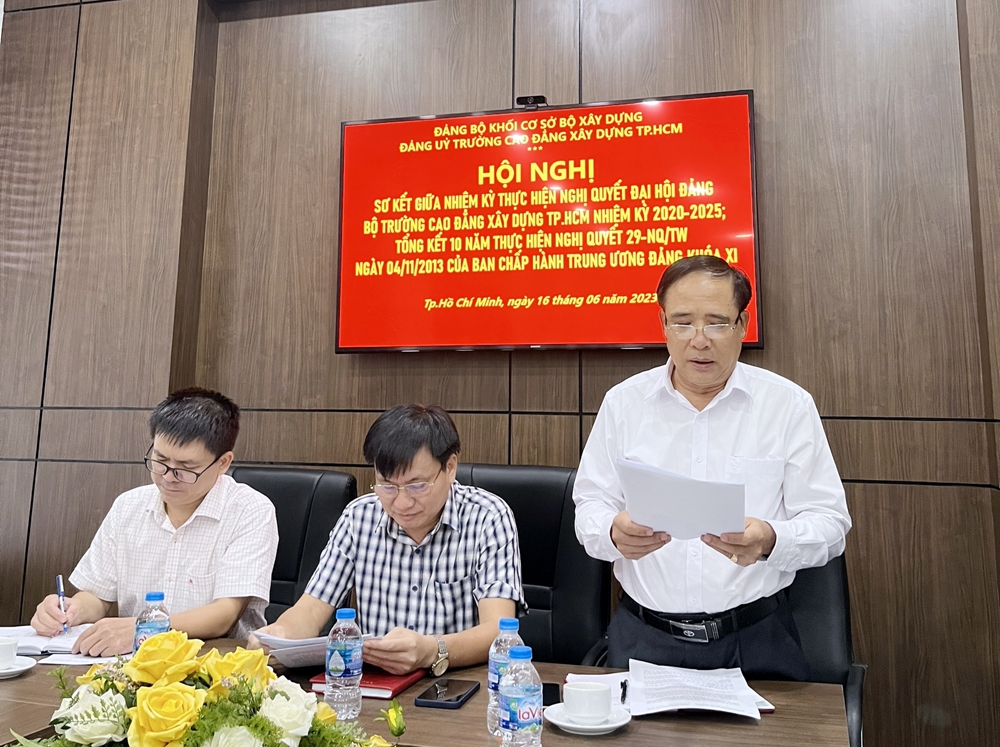 Đảng bộ trường Cao đẳng Xây dựng Thành phố Hồ Chí Minh sơ kết giữa nhiệm kỳ 2020-2025