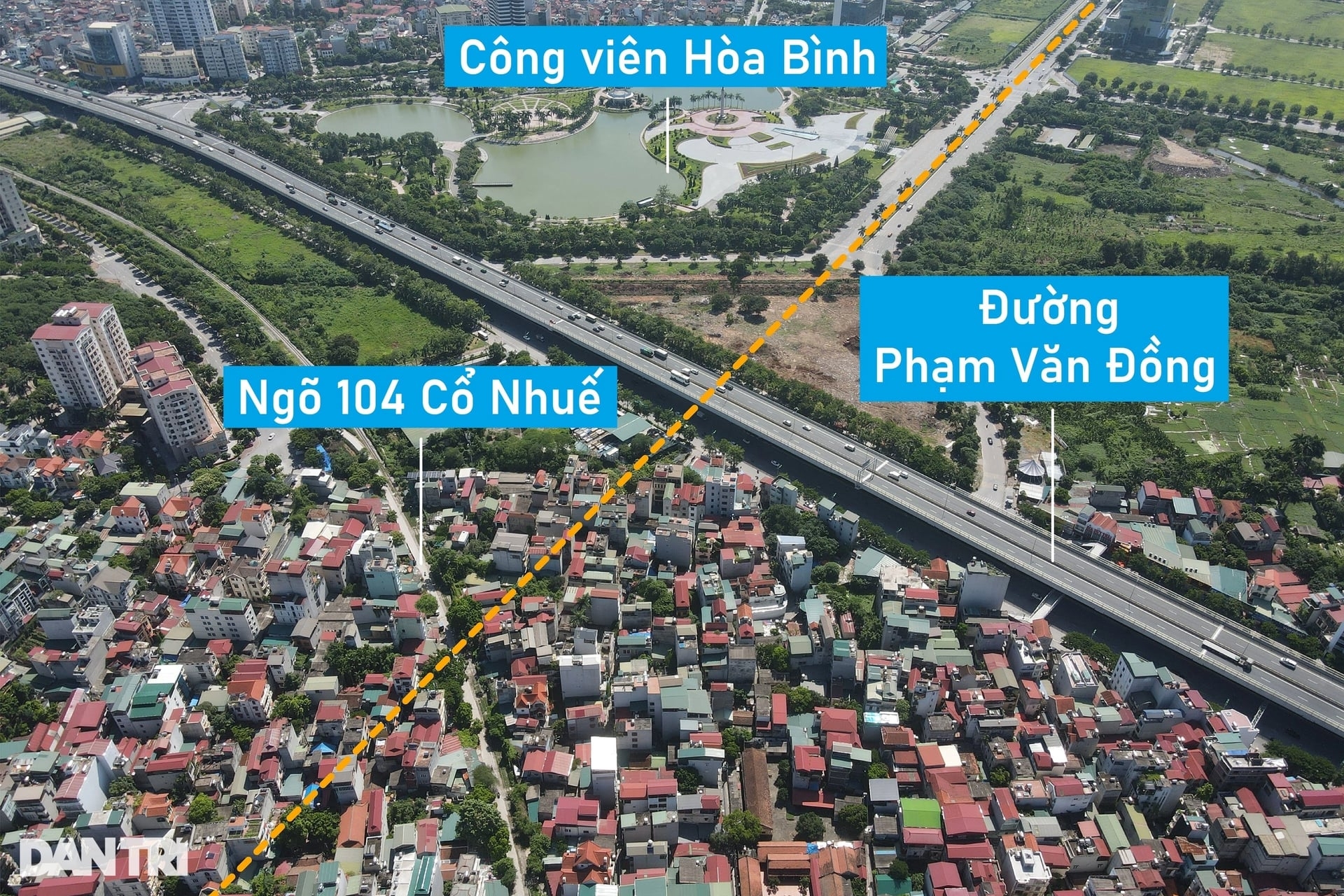 Hiện trạng 2 trục đường quy hoạch đi qua khu đô thị Ngoại giao đoàn