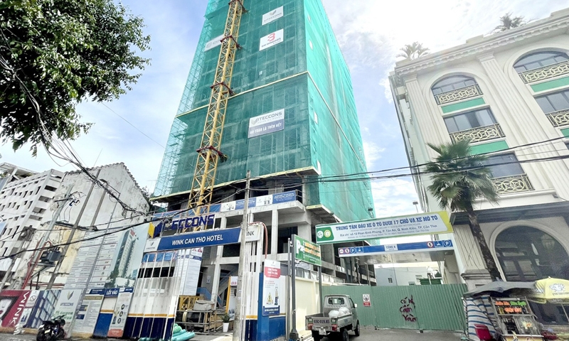 Cần Thơ: Công trình xây dựng Khách sạn Wink 19 tầng gây sụt lún, nứt nhà dân