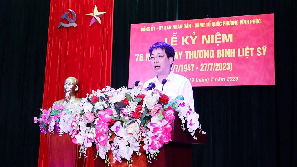 Hà Nội: Phường Vĩnh Phúc tổ chức Lễ kỷ niệm 76 năm Ngày Thương binh liệt sỹ