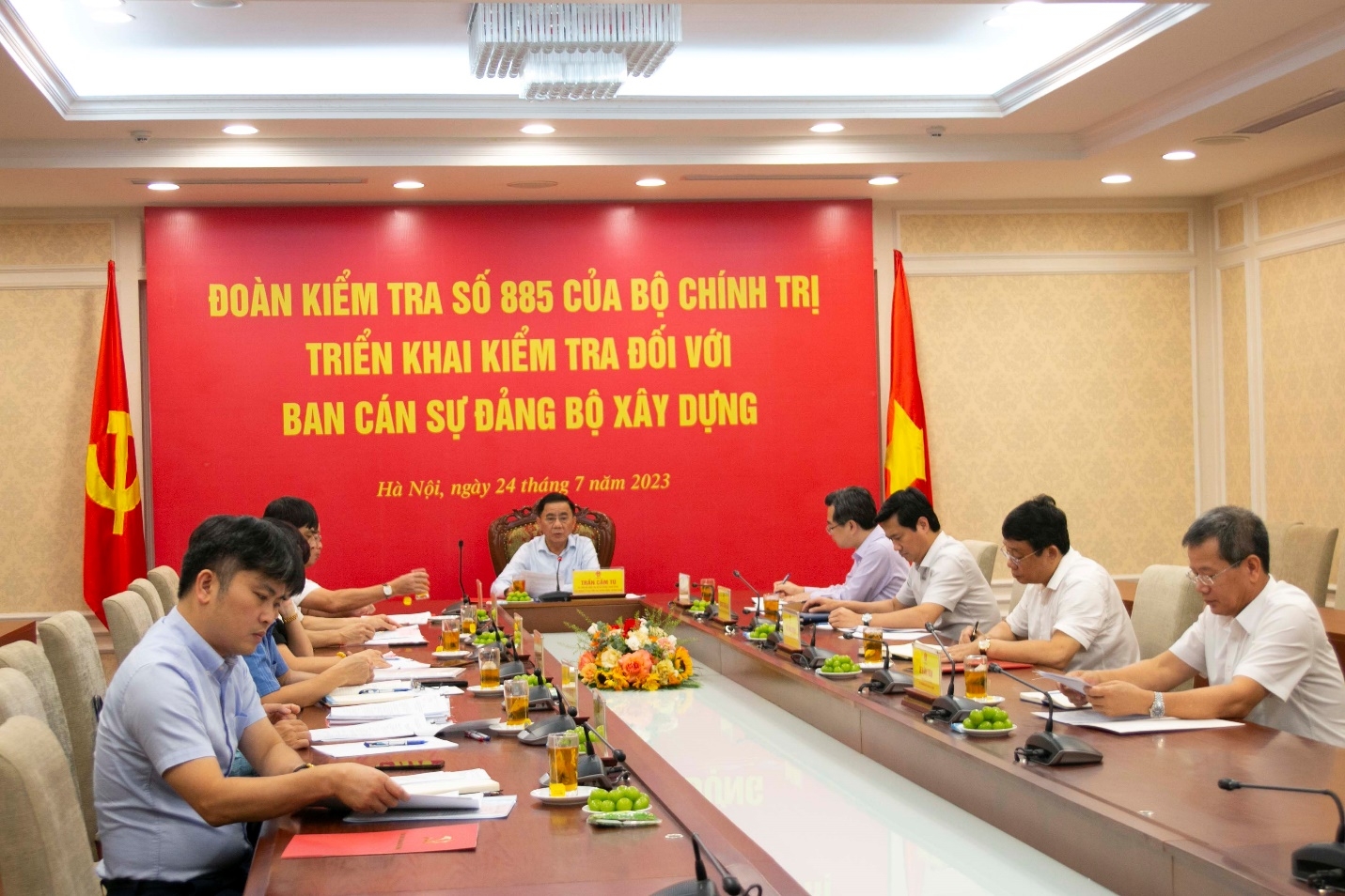 Đoàn Kiểm tra số 885 của Bộ Chính trị triển khai Quyết định kiểm tra đối với Ban Cán sự Đảng Bộ Xây dựng