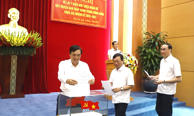 Phú Thọ: Hội nghị lấy ý kiến giới thiệu nhân sự quy hoạch Ban Chấp hành Trung ương Đảng khóa XIV