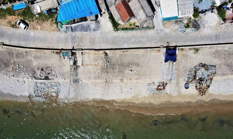 Hà Tĩnh: Kè biển Cẩm Nhượng sạt lở tiềm ẩn nguy hiểm mùa mưa bão