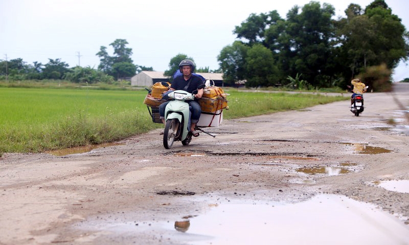 Can Lộc (Hà Tĩnh): Tuyến đường 8km xuống cấp nghiêm trọng