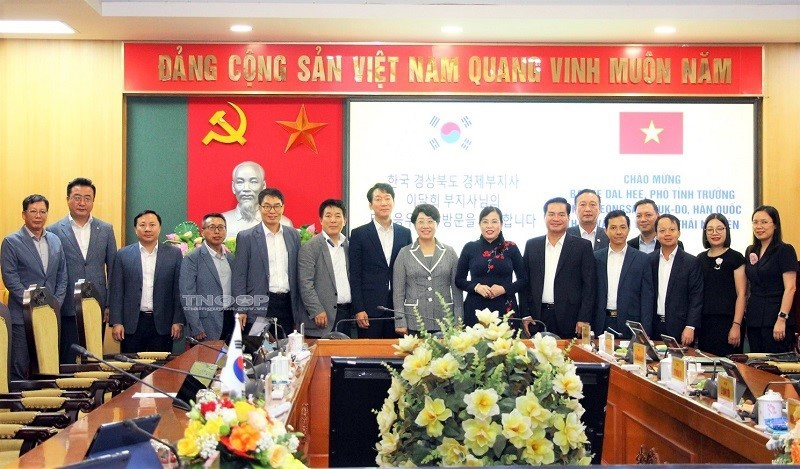 Bí thư Tỉnh ủy Thái Nguyên tiếp và làm việc với Đoàn công tác của tỉnh Gyeongsangbuk-do (Hàn Quốc)