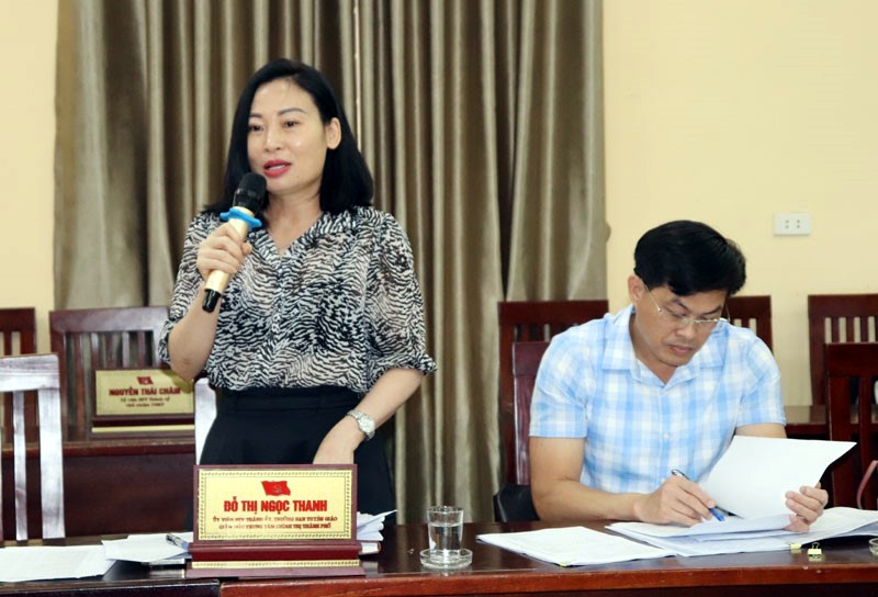 Vĩnh Phúc: Đoàn công tác của Thành ủy Vĩnh Yên làm việc với Đảng bộ phường Định Trung