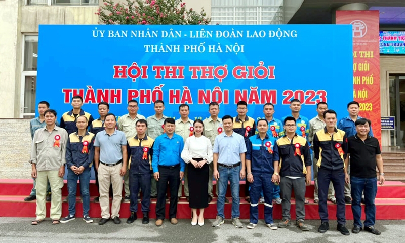 25 thí sinh của Công đoàn ngành Xây dựng Hà Nội tham dự Hội thi thợ giỏi Thành phố năm 2023