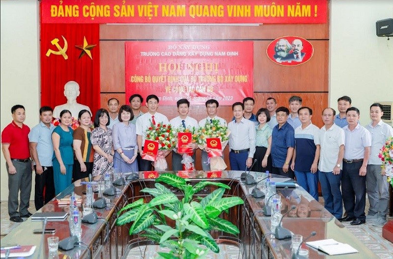 Bộ Xây dựng công bố Quyết định bổ nhiệm cán bộ trường Cao đẳng Xây dựng Nam Định