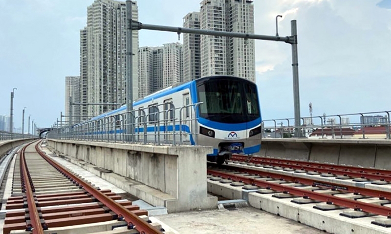 Thành phố Hồ Chí Minh: Tàu Metro số 1 sẽ chạy thử toàn tuyến vào ngày 29/8
