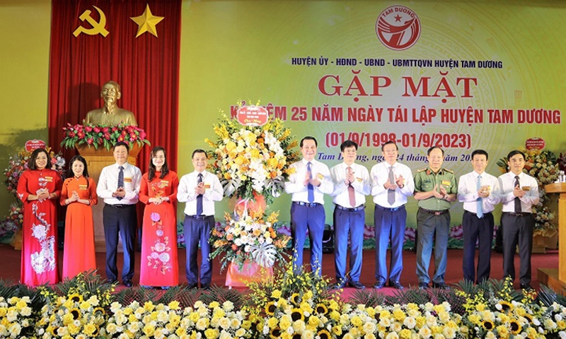 Vĩnh Phúc: Kỷ niệm 25 năm ngày tái lập huyện Tam Dương