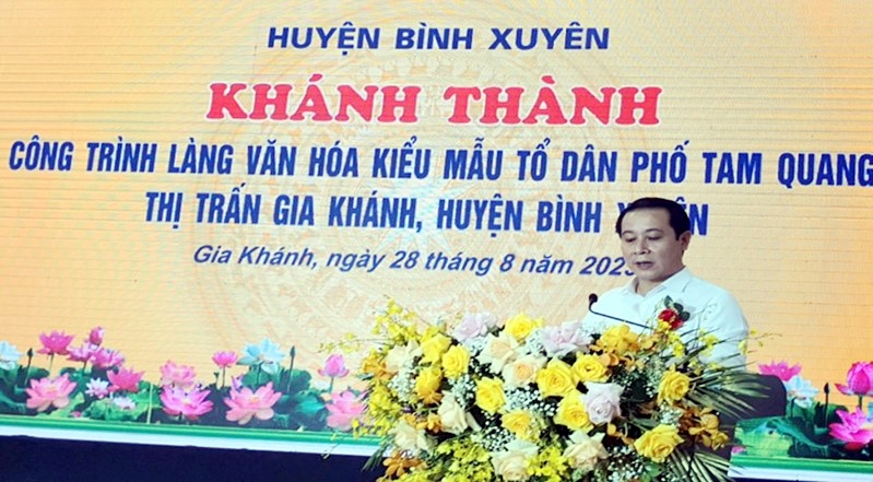 Bình Xuyên (Vĩnh Phúc): Khánh thành Khu thiết chế văn hóa, thể thao Làng văn hóa kiểu mẫu Tổ dân phố Tam Quang