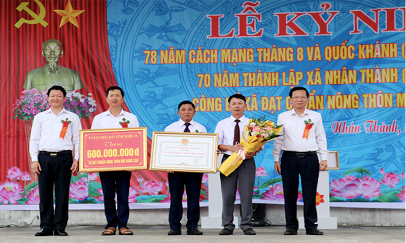 Yên Thành (Nghệ An): Có thêm 4 xã đón nhận Bằng công nhận xã Nông thôn mới nâng cao
