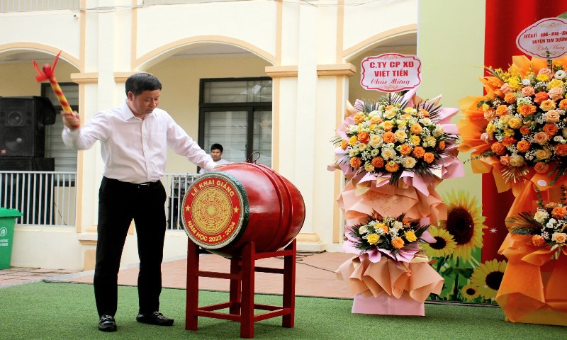 Tam Dương (Vĩnh Phúc): Lãnh đạo huyện dự lễ khai giảng năm học mới 2023 -2024