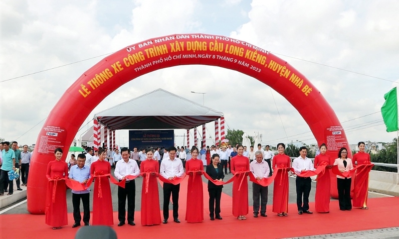 Thành phố Hồ Chí Minh đưa vào sử dụng cầu Long Kiểng sau 22 năm phê duyệt