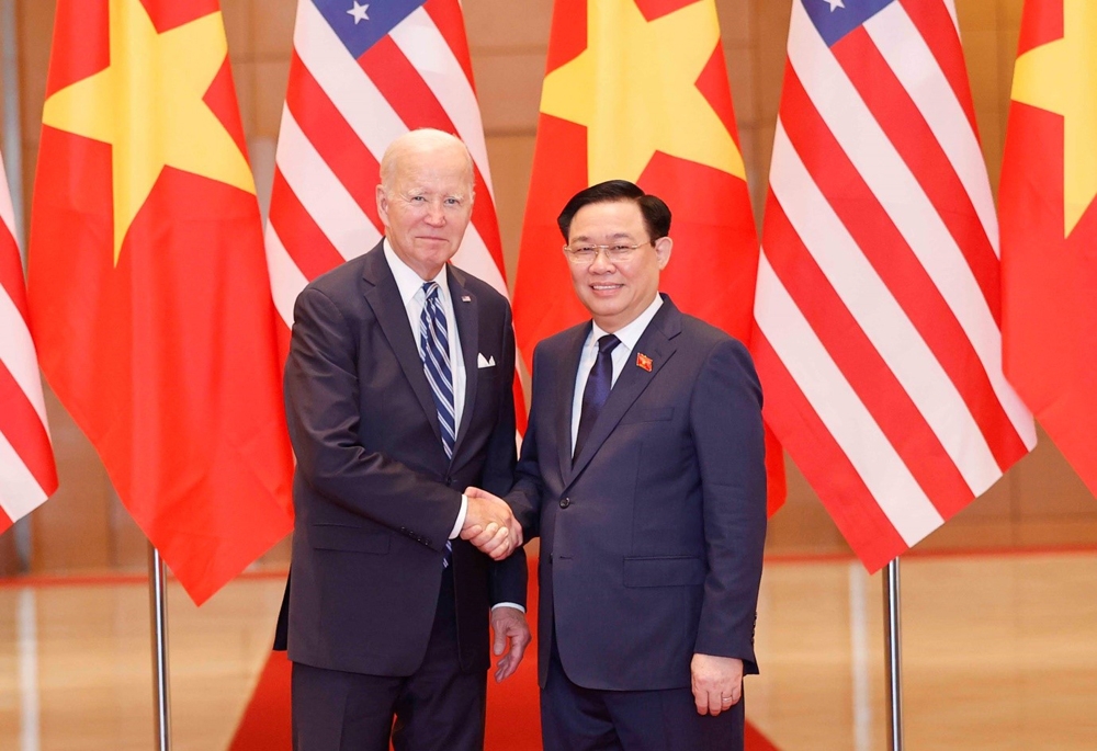 Chủ tịch Quốc hội Vương Đình Huệ hội kiến Tổng thống Hoa Kỳ Joseph R.Biden
