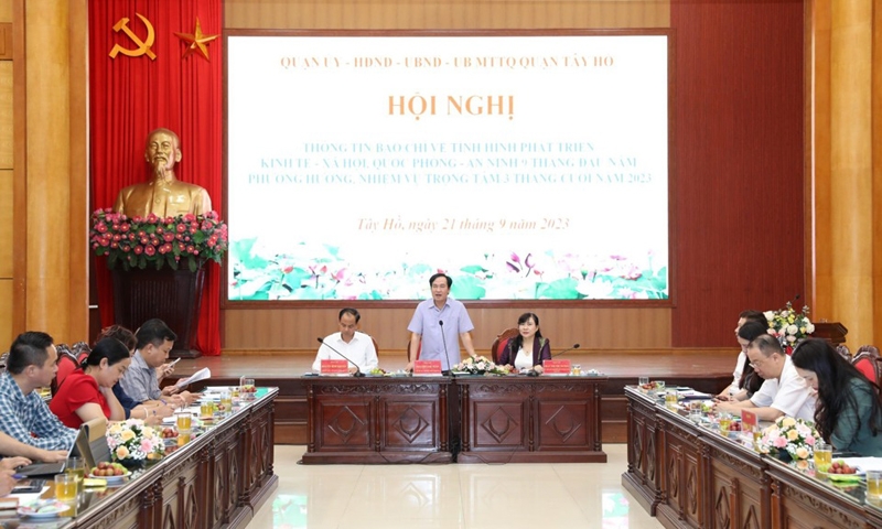 Tây Hồ (Hà Nội): Hoàn thành thắng lợi các chỉ tiêu kinh tế - xã hội trong 9 tháng năm 2023