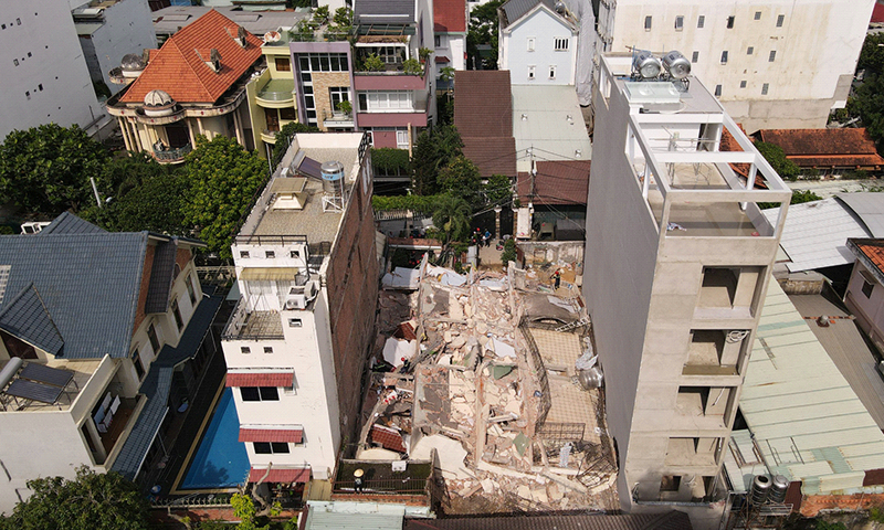 Thành phố Hồ Chí Minh: Quận Bình Thạnh thông tin vụ sập nhà 4 tầng