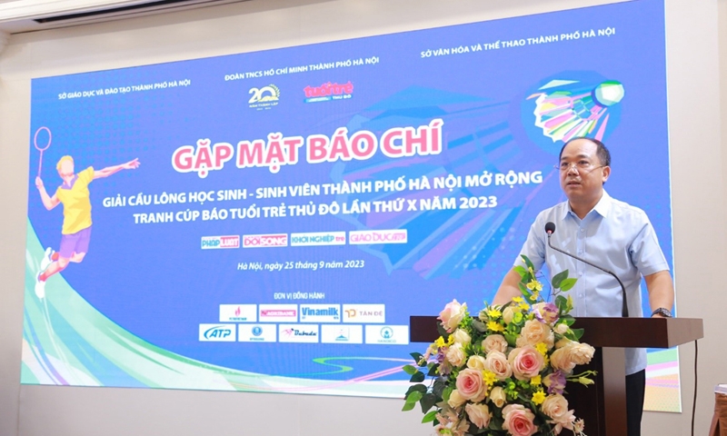 1.200 vận động viên tham gia Giải cầu lông học sinh - sinh viên Thành phố Hà Nội mở rộng