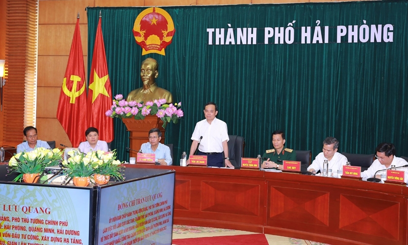 Phó Thủ tướng Trần Lưu Quang làm việc với Hải Phòng, Hải Dương, Quảng Ninh