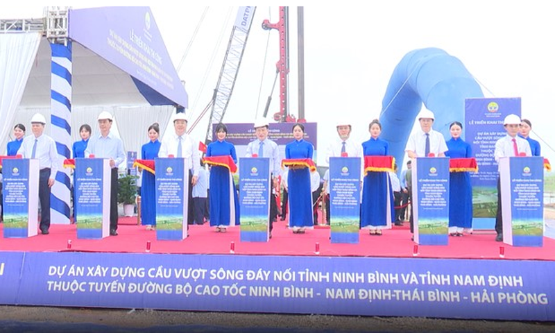Khởi công cầu vượt sông Đáy trên cao tốc Ninh Bình – Nam Định