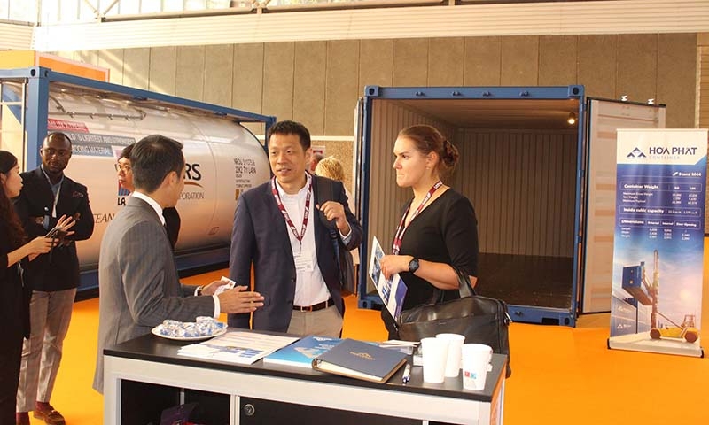 Hòa Phát lần đầu tham gia triển lãm quốc tế về container tại Hà Lan