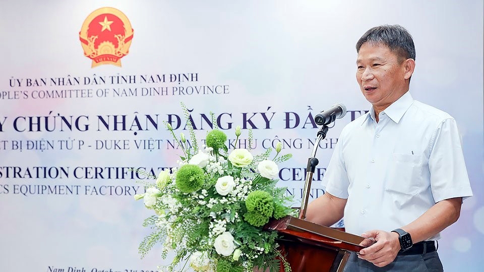 Nam Định: Thêm một dự án 8 triệu USD được trao giấy chứng nhận đầu tư