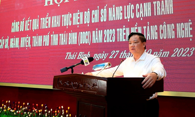 Thái Bình: Sở Xây dựng và thành phố Thái Bình đứng đầu về chỉ số DDCI năm 2023