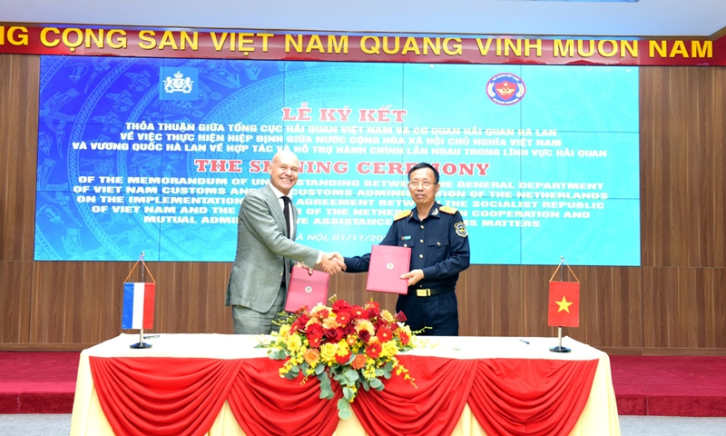 Hải quan Việt Nam và Hà Lan ký Thỏa thuận triển khai Hiệp định hợp tác cấp Nhà nước