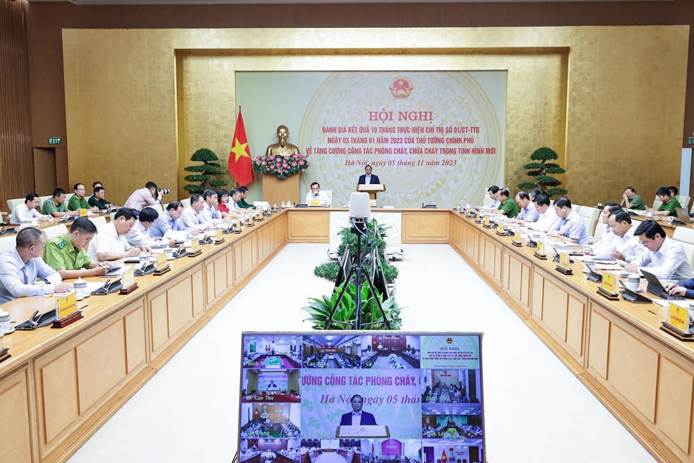 Thủ tướng chủ trì Hội nghị trực tuyến toàn quốc về công tác phòng cháy, chữa cháy