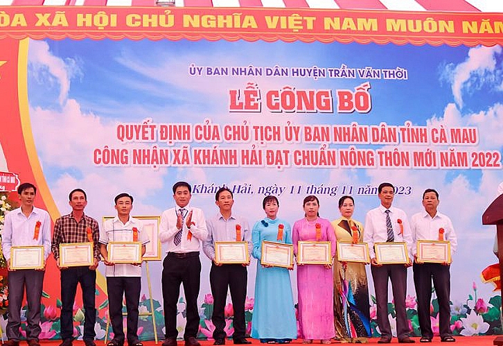 Cà Mau: Huyện Trần Văn Thời phấn đấu trở thành huyện Nông thôn mới vào năm 2025