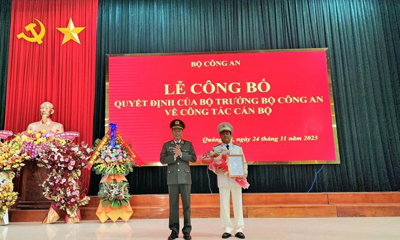 Phó Giám đốc Công an tỉnh Nghệ An được bổ nhiệm làm Giám đốc Công an tỉnh Quảng Trị