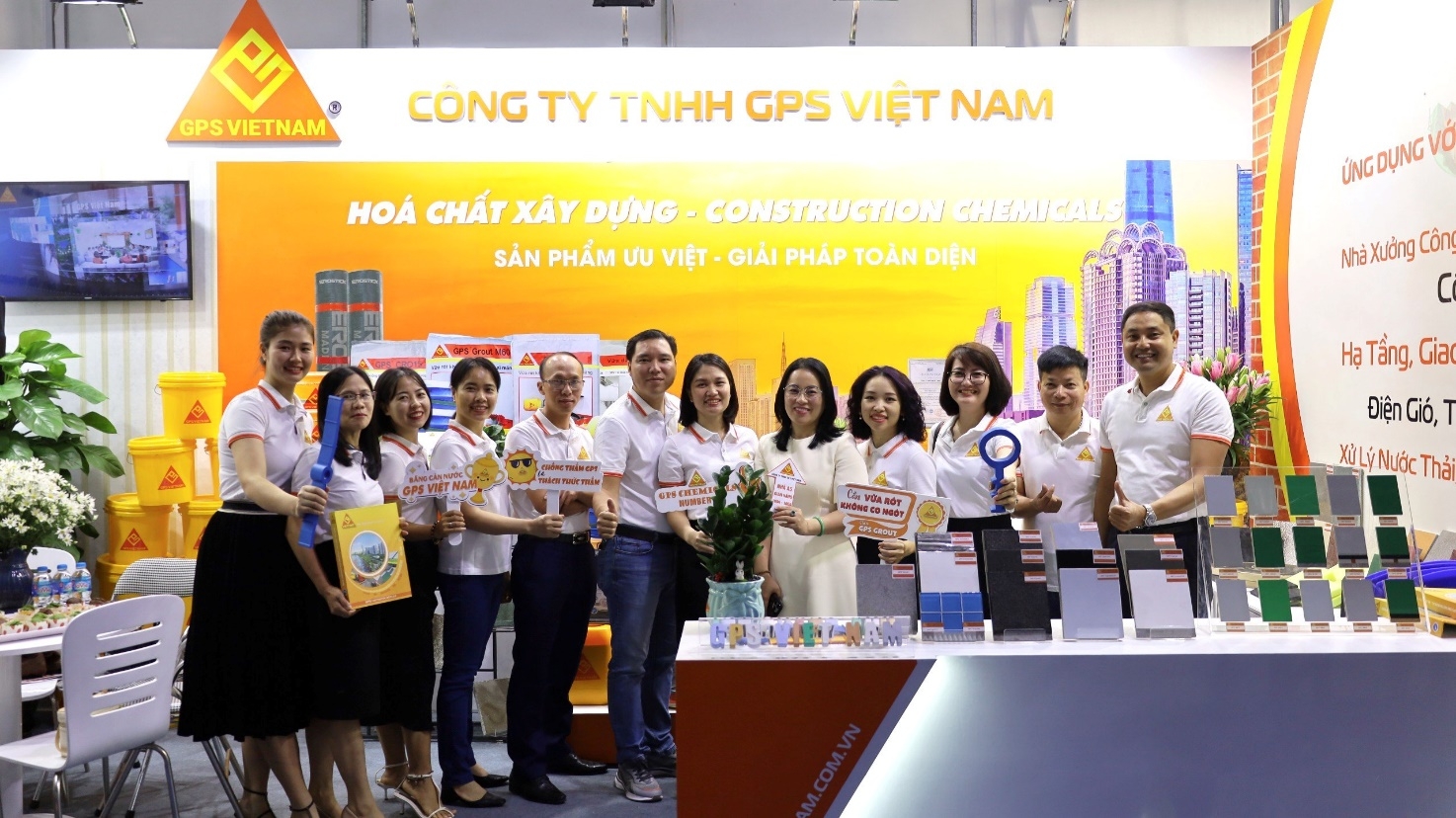 Gian hàng Hoá chất xây dựng GPS Việt Nam gây ấn tượng mạnh tại Triển lãm Vietbuild Hà Nội 2023