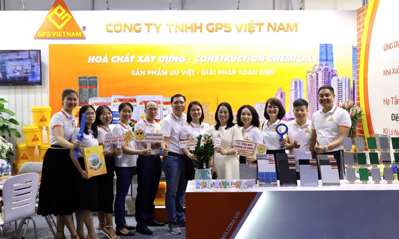 Gian hàng Hoá chất xây dựng GPS Việt Nam gây ấn tượng mạnh tại Triển lãm Vietbuild Hà Nội 2023