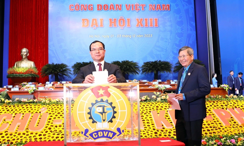 Đại hội XIII Công đoàn Việt Nam bầu 168 ủy viên Ban Chấp hành
