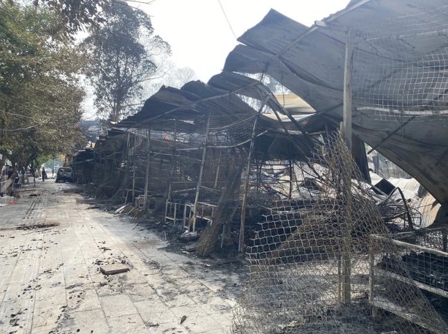 Thừa Thiên-Huế: Cháy chợ trung tâm huyện Nam Đông trong đêm