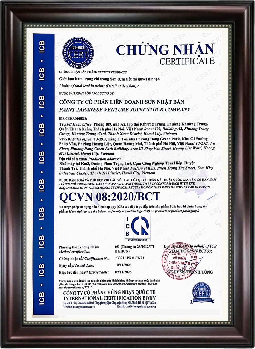 Sơn Fujisu tiên phong áp dụng quy chuẩn QCVN 08:2020/bct về hàm lượng chì trong sơn