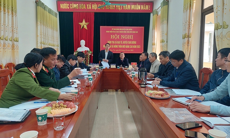 Tam Dương (Vĩnh Phúc): Thẩm tra xã Đạt Tú đạt chuẩn xã nông thôn mới nâng cao năm 2023
