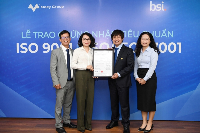 BSI vừa trao 2 chứng nhận ISO liên quan đến quản lý chất lượng và an toàn thông tin cho Meey Group