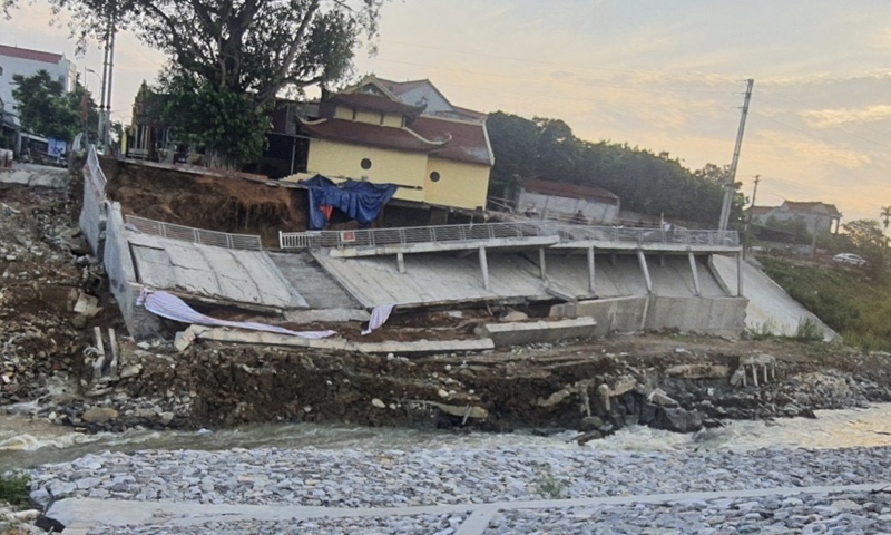Vĩnh Phúc: Trách nhiệm khắc phục sự cố công trình khẩn cấp xử lý sạt trượt sông Phó Đáy thuộc đơn vị thi công