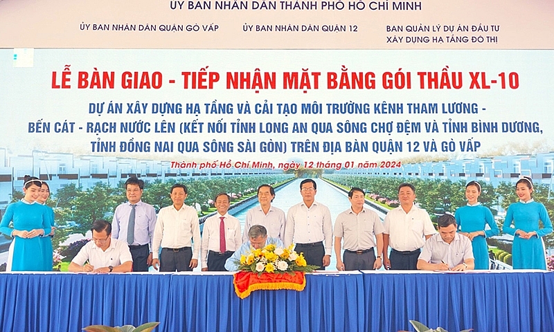 Thành phố Hồ Chí Minh: Bàn giao mặt bằng cuối cùng dự án kênh Tham Lương - Bến Cát - rạch Nước Lên
