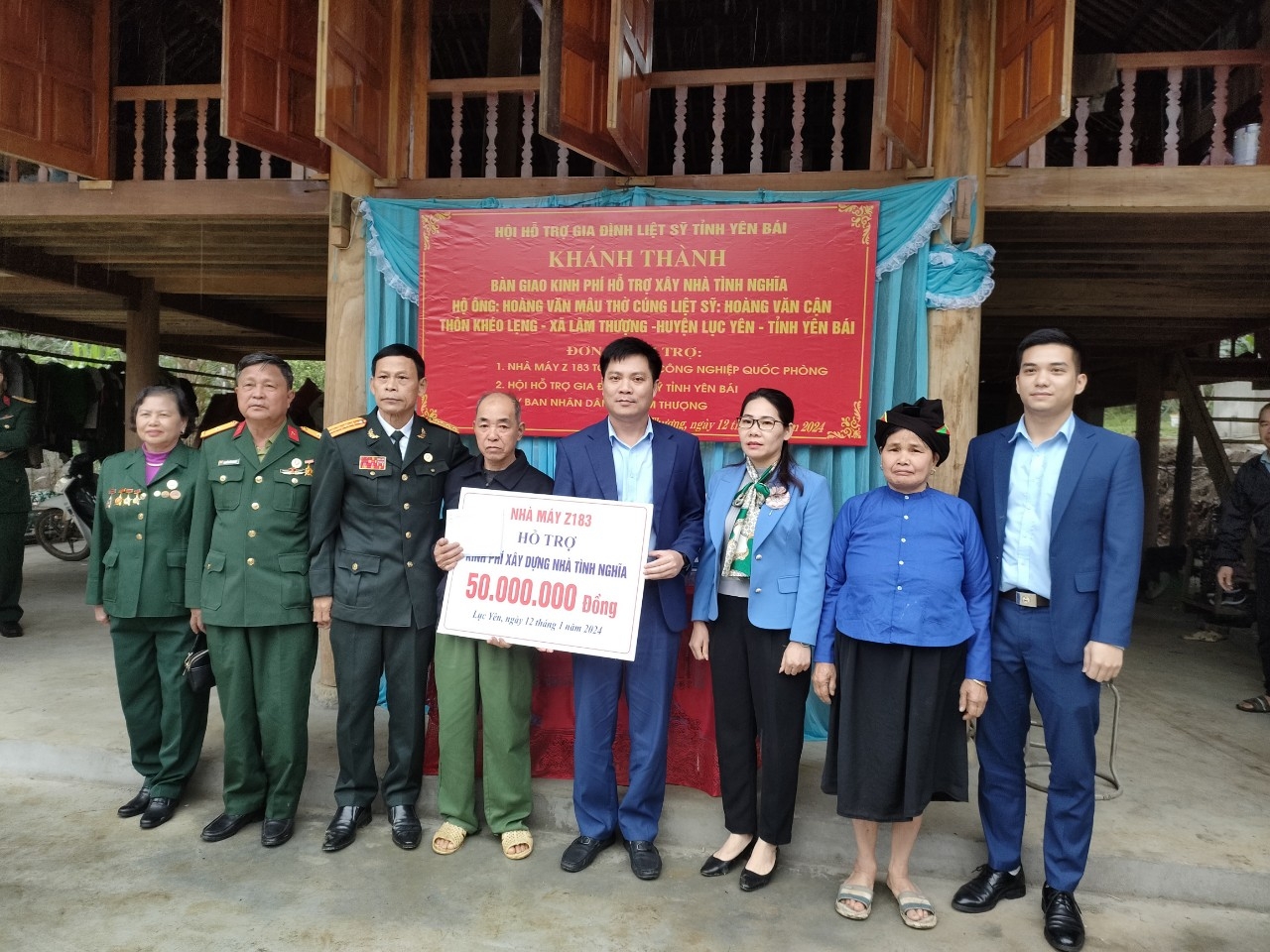 Yên Bái: Nhà máy Z183 khánh thành, bàn giao, trao tiền hỗ trợ 2 nhà tình nghĩa tại huyện Lục Yên