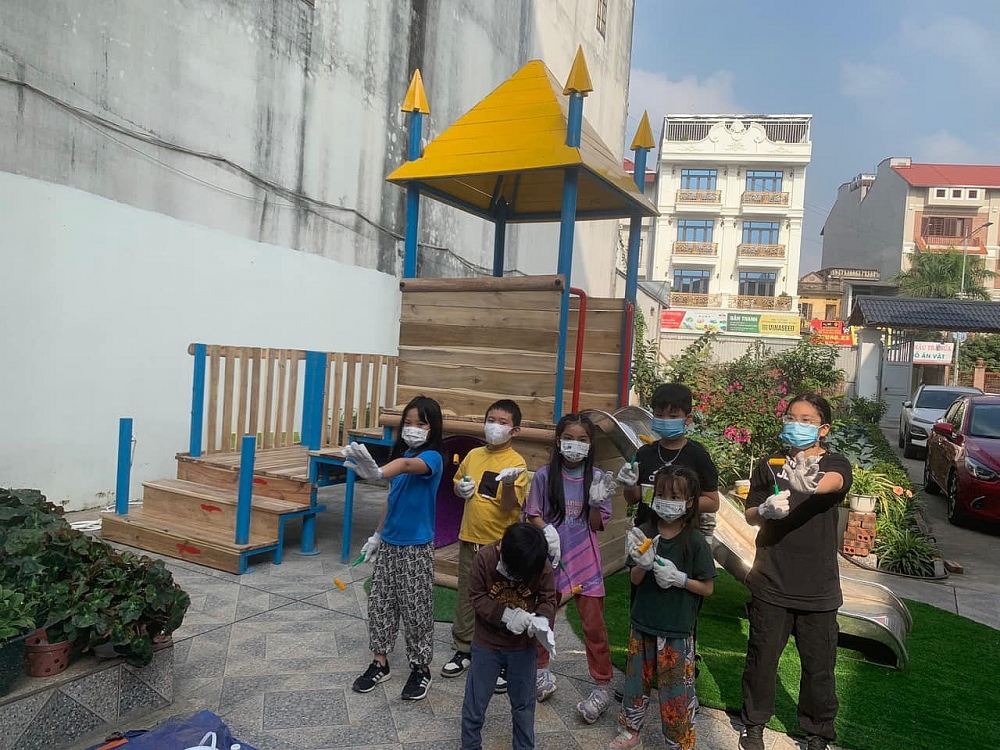 Think Playgrounds bàn giao sân chơi cho trẻ em khiếm thị tại Bắc Ninh