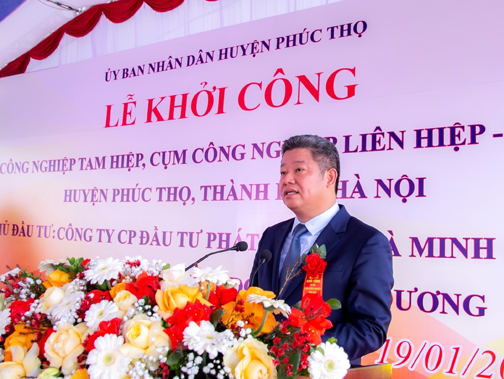 Phúc Thọ (Hà Nội): Khởi công xây dựng 2 cụm công nghiệp 703 tỷ đồng