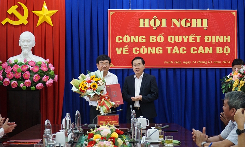 Bí thư Huyện ủy Ninh Hải làm Phó Chủ tịch UBND tỉnh Ninh Thuận
