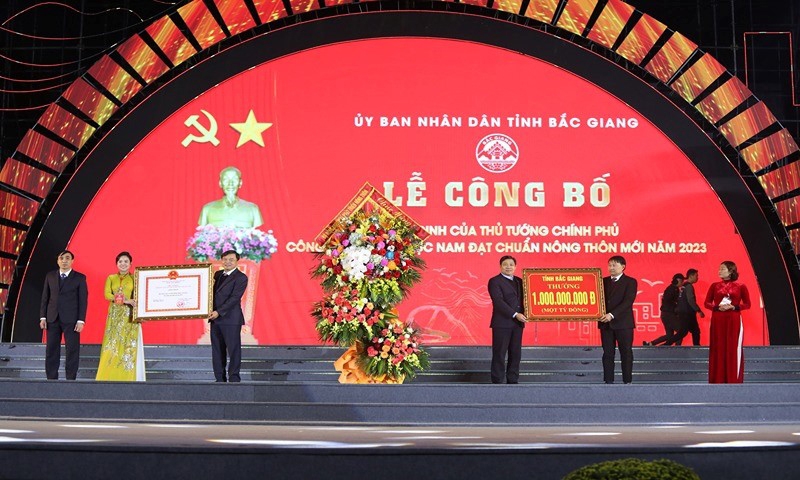 Bắc Giang: Công nhận huyện Lục Nam đạt chuẩn nông thôn mới